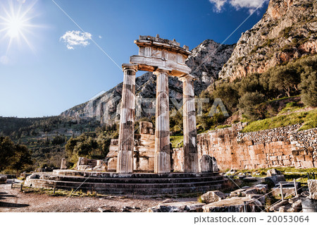 Delphi with ruins of the Temple in Greece 20053064