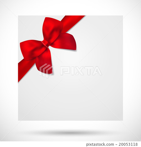 Holiday gift card. Big Red Bow, ribbon 20053118