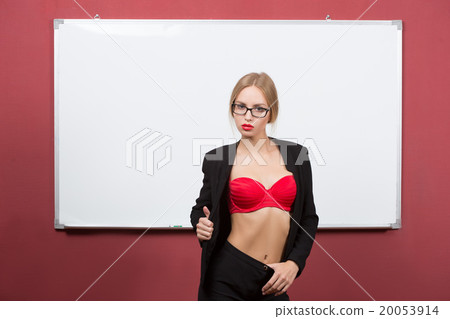 business woman in lingerie on the background of 20053914