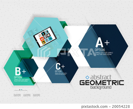 Abstract info banner with options, geometric paper Abstract info banner with options, geometric paper 20054228