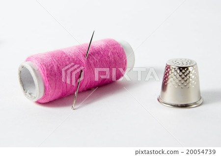 White thread isolated on white background. Rope 20054739