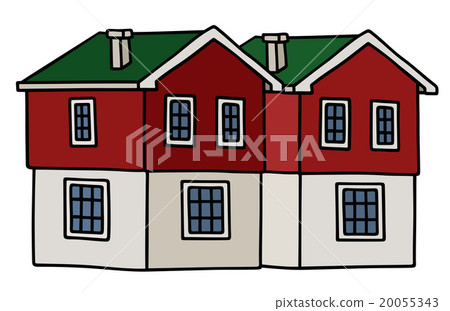 Old red and white houses 20055343