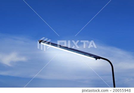 Street Lamps evening in blue sky vibrant 20055948