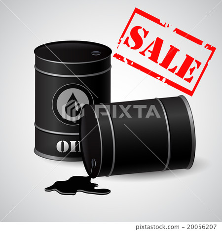 Oil barrels with a sale banner Oil barrels with a sale banner 20056207