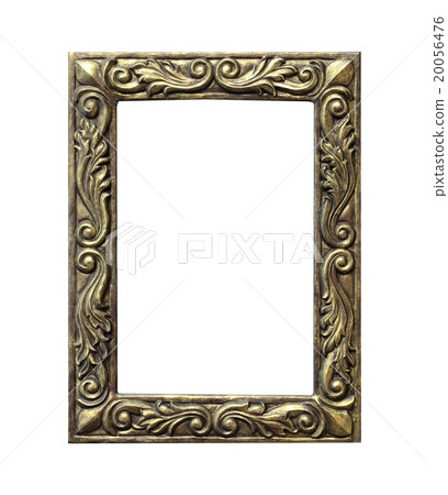 Wooden gold frame vintage isolated background Wooden gold frame vintage isolated background 20056476