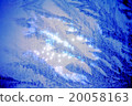 Icy  blue frosty ornate pattern of thin ice on the 20058163
