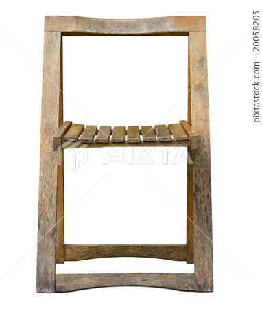 Old wooden chair isolated on white Old wooden chair isolated on white 20058205