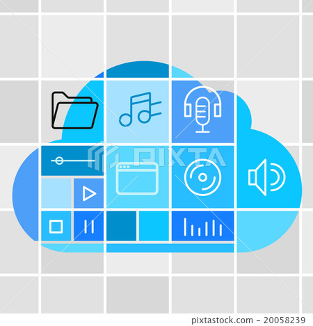 Media storage cloud technology concept 20058239