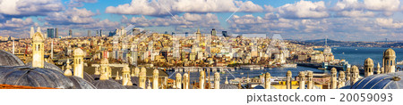 Panorama of Istanbul from the Sueymaniye Mosque Panorama of Istanbul from the Sueymaniye Mosque 20059093