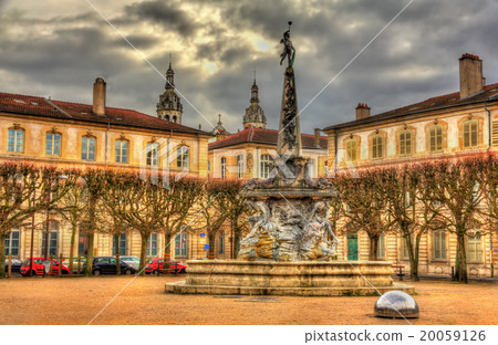 Place d'Alliance with the fountain - Nancy, France Place d'Alliance with the fountain - Nancy, France 20059126