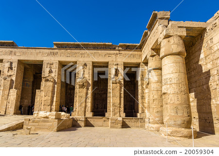 Ancient columns in the Medinet Habu Temple - Egypt 20059304