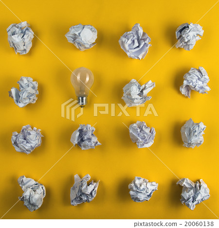 Crumpled paper balls and blank sheet of paper with Crumpled paper balls and blank sheet of paper with 20060138