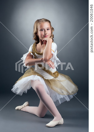 Amazing little ballet dancer posing at camera 20061846