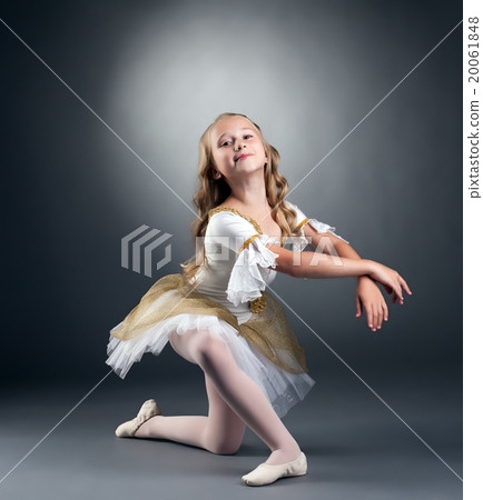 Image of nice little ballerina posing at camera 20061848