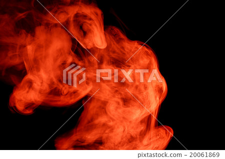 Abstract red smoke hookah. 20061869