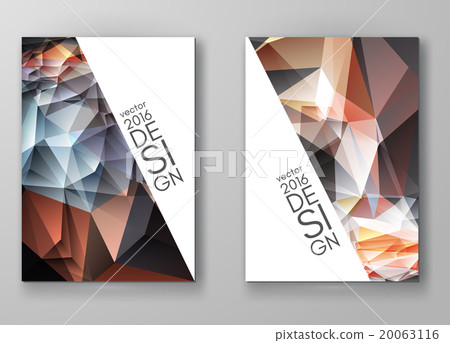 Brochure Multicolored Polygonal Mosaic Backgrounds Brochure Multicolored Polygonal Mosaic Backgrounds 20063116