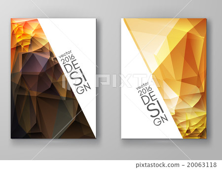 Brochure Multicolored Polygonal Mosaic Backgrounds 20063118