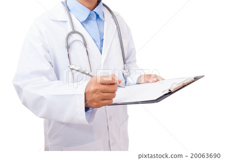 Doctor writing a medical prescription 20063690