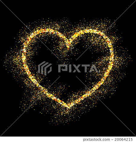 Golden frame on black background 20064215