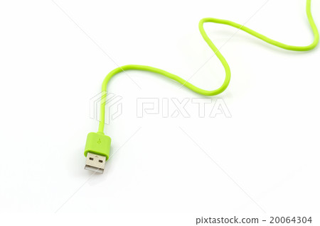 Green USB cable for smartphone. Green USB cable for smartphone. 20064304