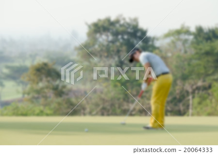 Blurry background man playing golf. Blurry background man playing golf. 20064333