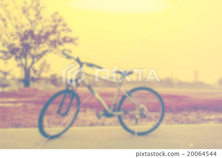 blurry background Silhouette of a bicycle  20064544