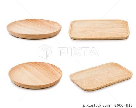 wooden plate isolated on white background wooden plate isolated on white background 20064913