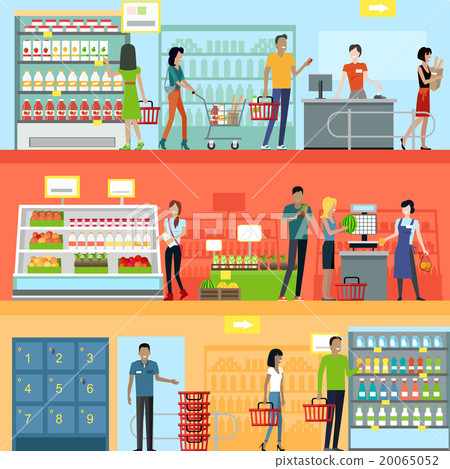 People in Supermarket Interior Design People in Supermarket Interior Design 20065052