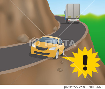 Car running on the road on the cliff 20065660