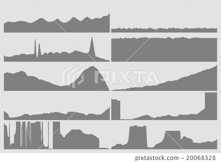 Gray business flat graph trend chart. Gray business flat graph trend chart. 20068328