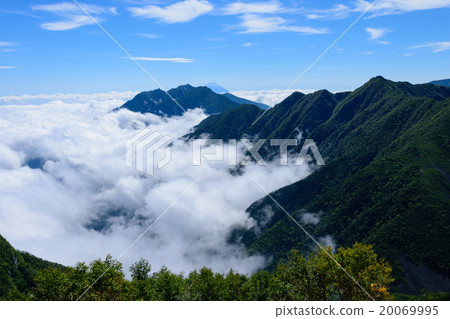 南阿爾卑斯山和富士山的主峰 南阿爾卑斯山和富士山的主峰 20069995