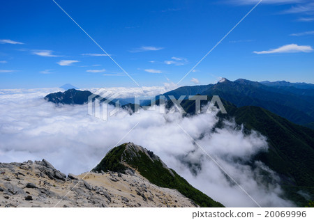 南阿爾卑斯山和富士山的主峰 20069996