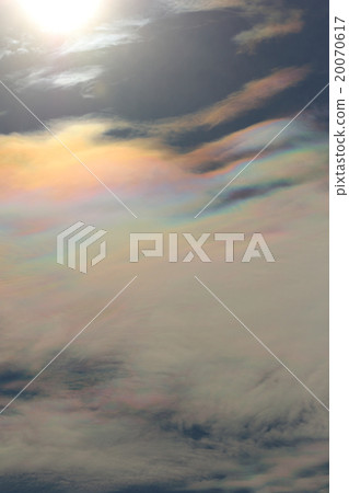 Natural scenery Saiun cloud, it is a color cloud seen in the Kanto region on January 27, 2006. It is vertical shooting ① Natural scenery Saiun cloud, it is a color cloud seen in the Kanto region on January 27, 2006. It is vertical shooting ① 20070617