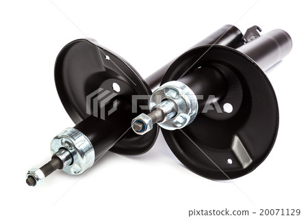 Car shock absorber on white background. Car shock absorber on white background. 20071129