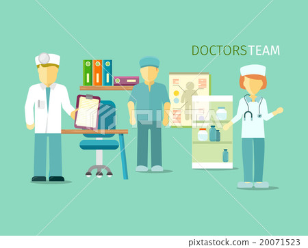Doctors Team People Group Flat Style Doctors Team People Group Flat Style 20071523