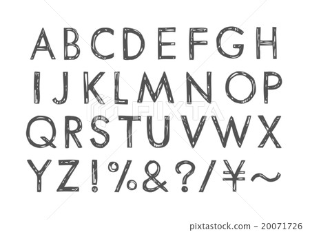 手繪風_字母大寫字母 20071726