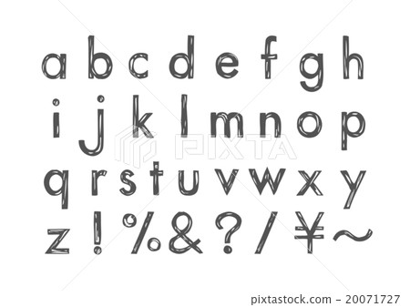 Hand-drawn wind _ alphabet _ lowercase letters 20071727