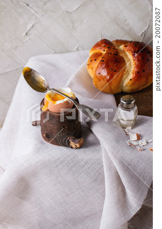 Breakfast with egg and bread Breakfast with egg and bread 20072087