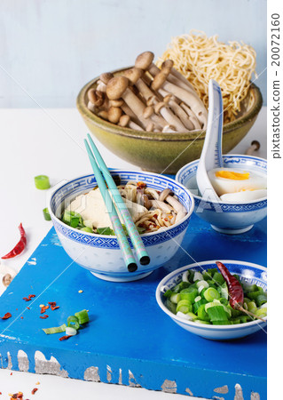 Asian soup ramen with feta cheese 20072160