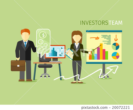 Investors Team People Group Flat Style 20072221