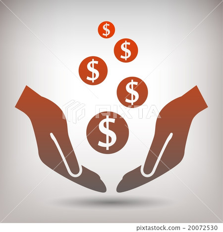 Pictograph of money in hand 20072530