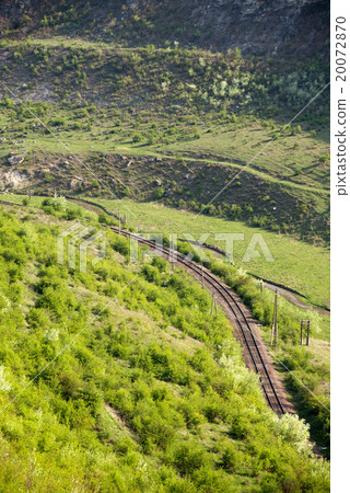 Curving Railway Track through a Forest Curving Railway Track through a Forest 20072870