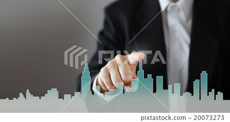 Businessman Activate Growth Process, choosing 20073273