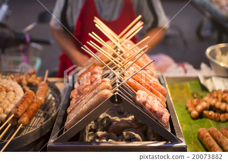 Grilled thai Sausages and sour pork 20073882