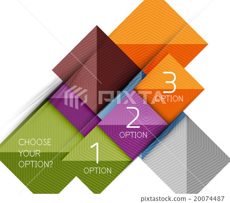 Paper style design templates, square abstract 20074487