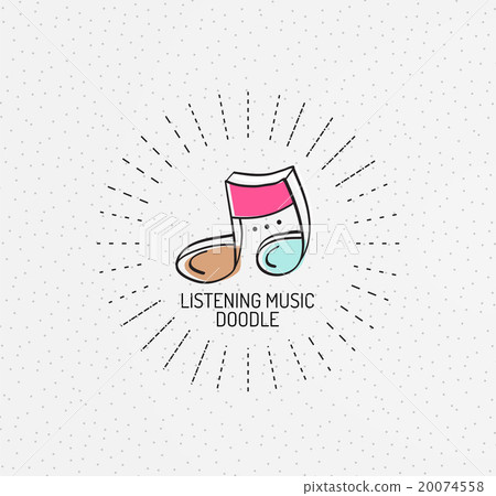 Vector multicolored hand-drawn doodles, icon Vector multicolored hand-drawn doodles, icon 20074558