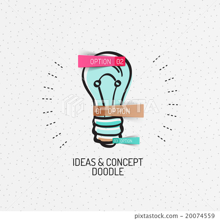 Vector multicolored hand-drawn doodles, icon Vector multicolored hand-drawn doodles, icon 20074559