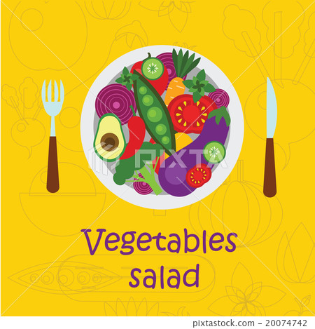 Poster salad mix pour into a bowl  20074742