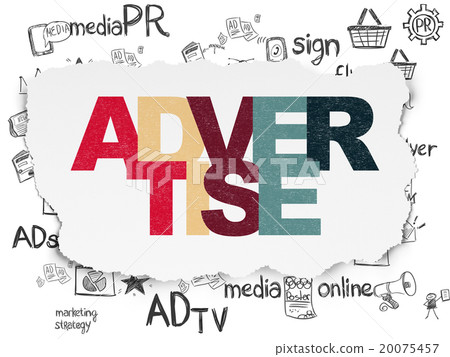Marketing concept: Advertise on Torn Paper 20075457