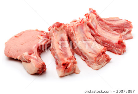 pork ribs isolated on white 20075897
